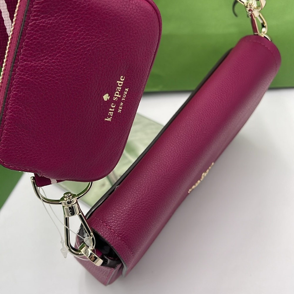 KATE SPADE Rosie Pebble Leather Small Flap Crossbody
Dark Raspberry
NWT - Picture 5 of 16